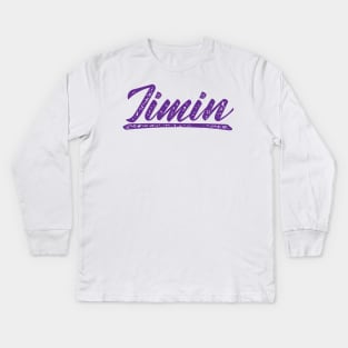 BTS Park Jimin typography Kids Long Sleeve T-Shirt